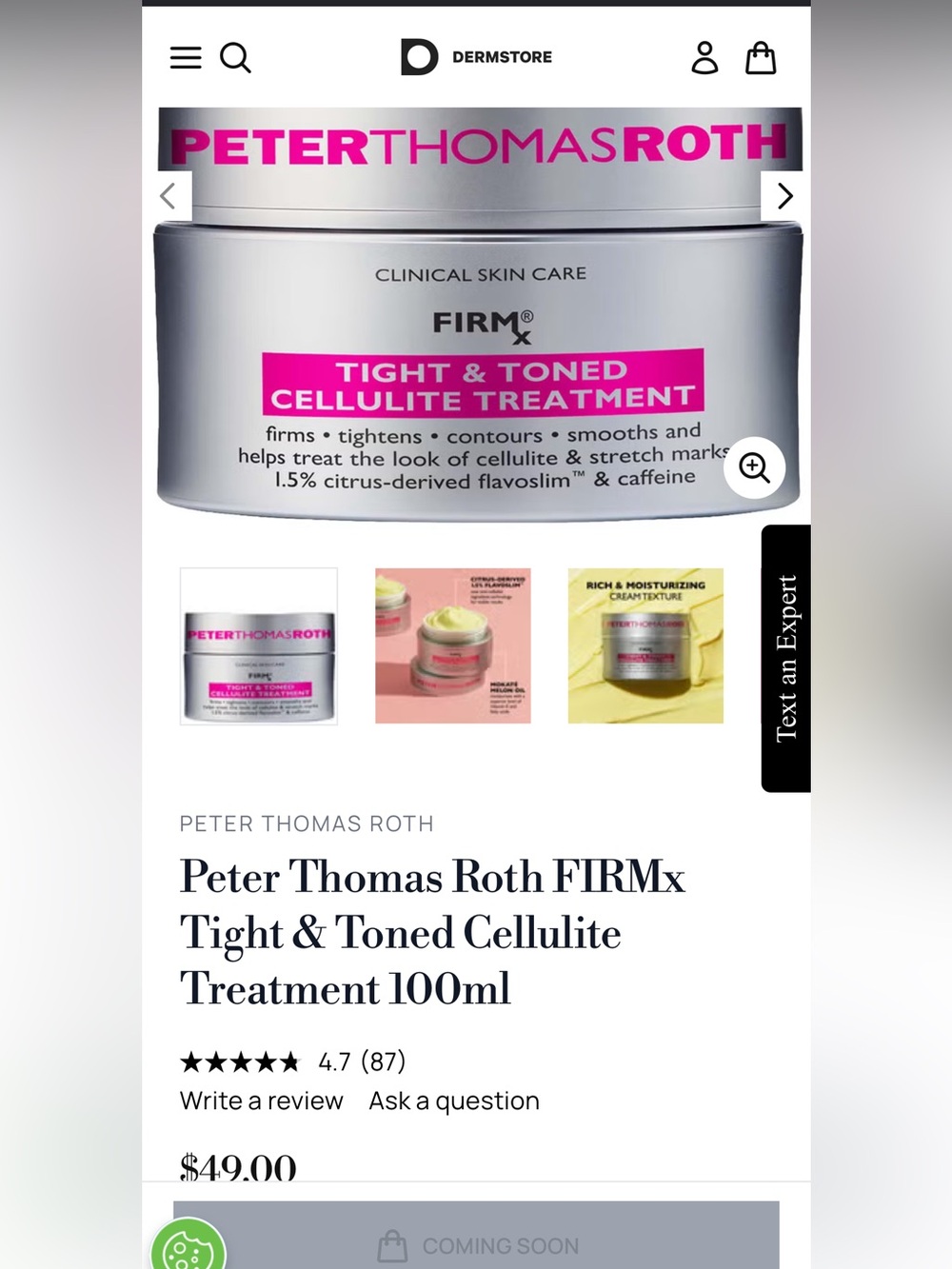 Peter Thomas Roth Tight & Toned Cellulite Treatment — Pink & Silver